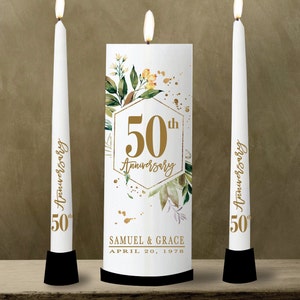 50th Anniversary Golden Personalize Custom colors  - Gold HOLDERS NOT INCLUDED