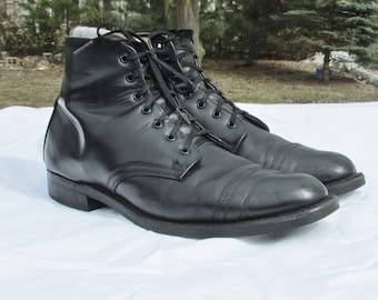 Military Dress Boots Mens 11.5 Combat Boots Marching Boots Parade Boots Army Boots Made in Canada Excellent Vintage Condition Leather Boots