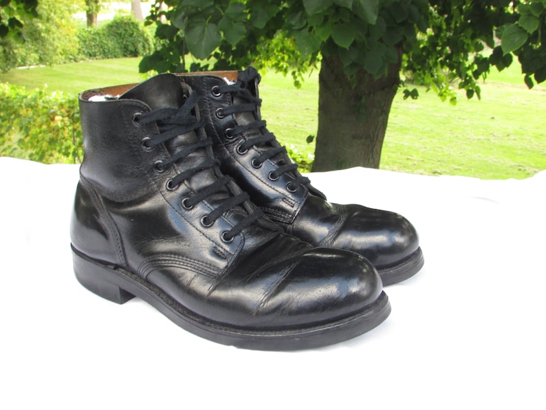 high gloss parade boots