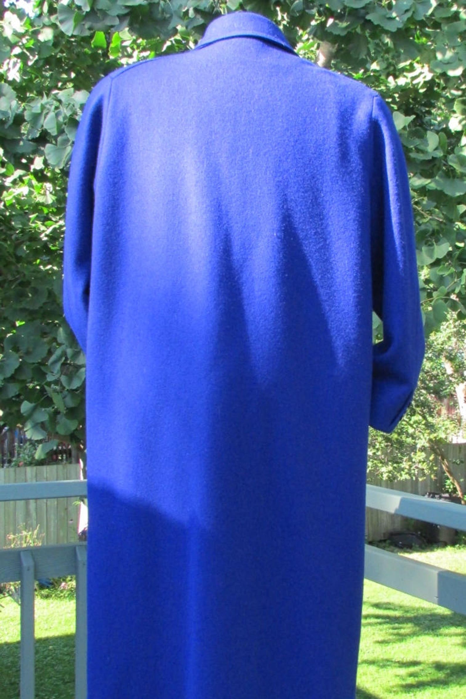 Long Blue Wool Coat Royal Blue Long Winter Coat Long Wool | Etsy