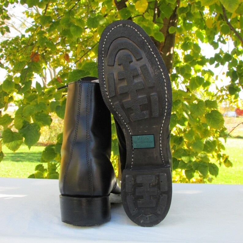 Police Boot Size 12 RCMP Boots Black Leather Drill Boots Army Etsy
