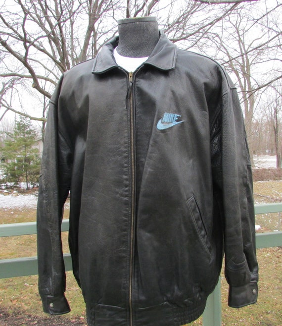 vintage nike leather jacket