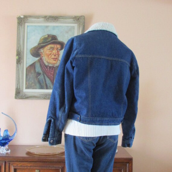 Jean Jacket OLYMIPIC Winter Jean Jacket Faux Flee… - image 5