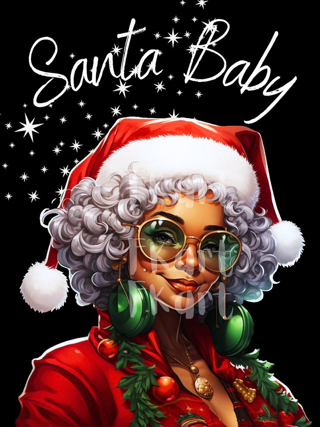 Santa Baby PNG Black Mrs. Claus - Etsy