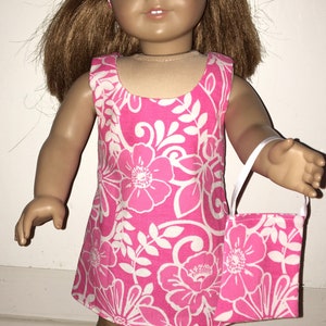 PIGS IN THE MUD DRESS & HEADBAND--MADE TO FIT 18"  DOLLS