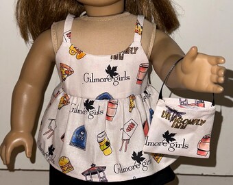 Gilmore Girls 18 inch Doll Outfit with Matching Headband, purse, Top and Skirt