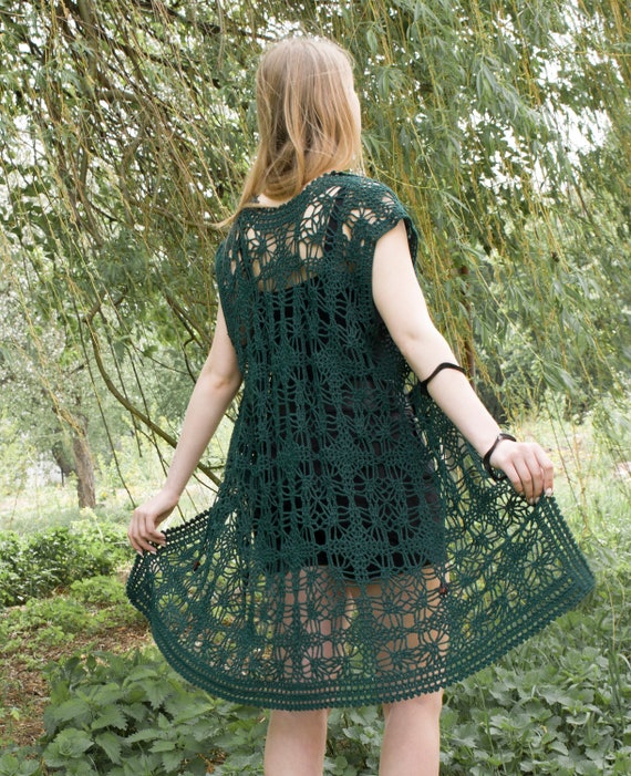 long lace duster cardigan