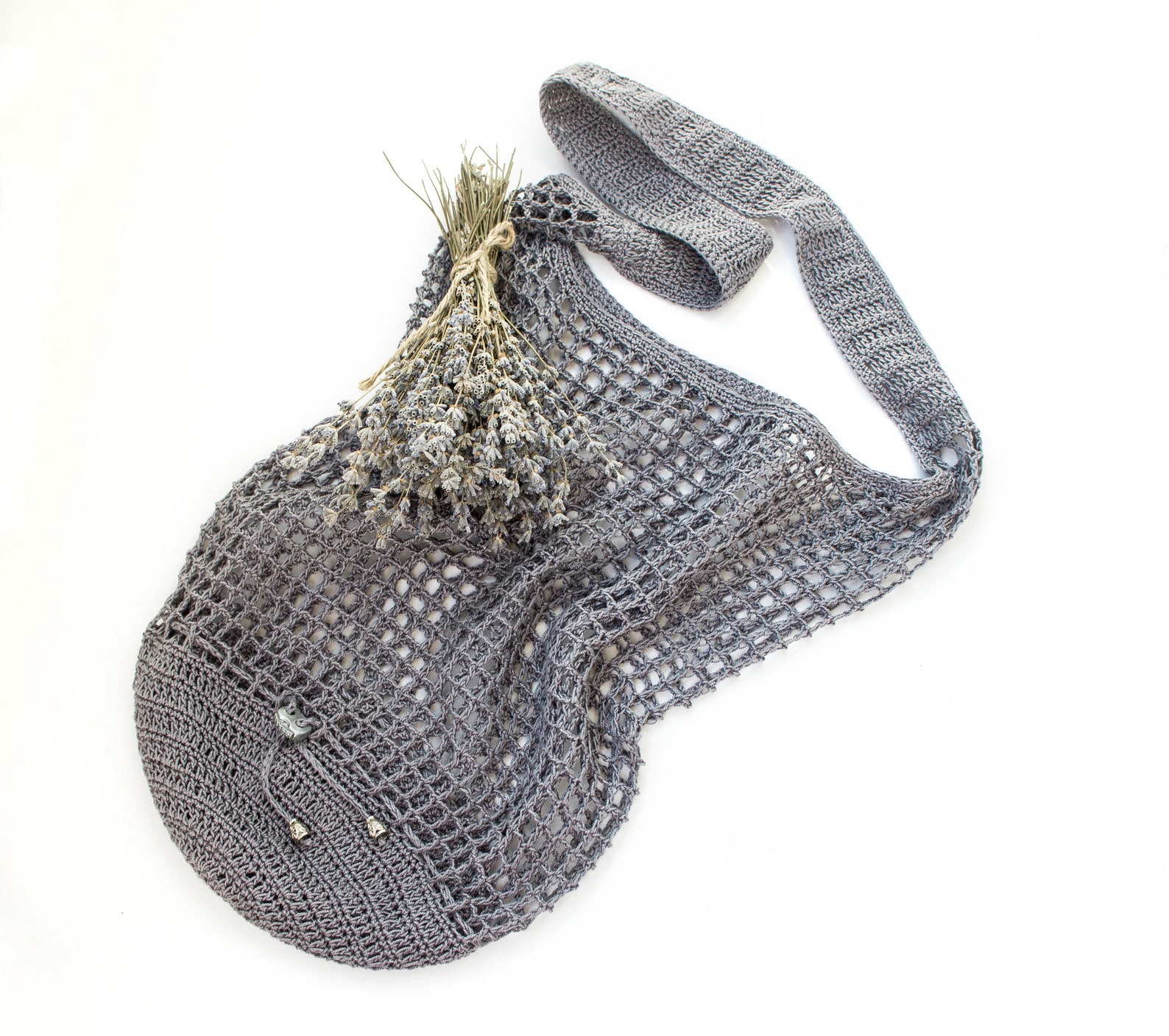 Crochet Foldable Net Bag Pattern Mesh Tote Bag Shoulder Etsy