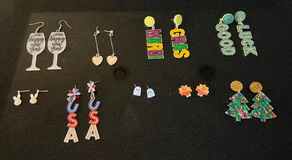 Holiday Earring Set Holder Etsy