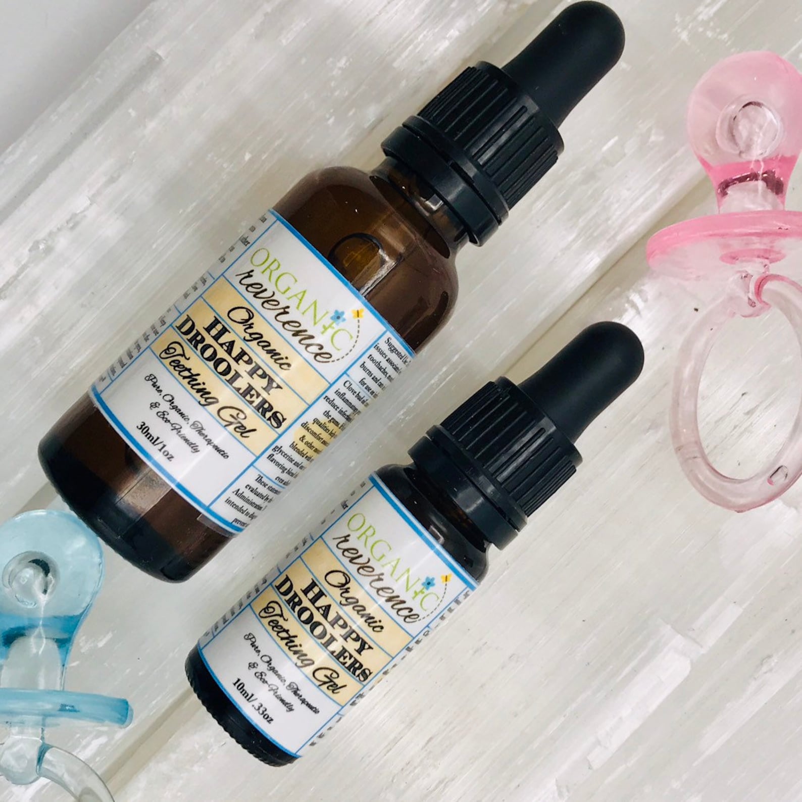 Happy Droolers ORGANIC TEETHING Gel for Babies 3 Months Natural