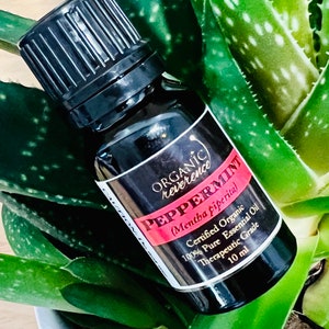 Peppermint Essential Oil-Certified Organic Peppermint Essential Oil-GC/MS Purity Tested-Pure Essential Oils-Therapeutic Grade Essential Oils
