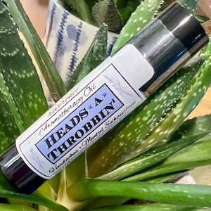 Heads A Throbbin | Essential Oil Blend, Aromatherapy Oil w/ Amber Resin | Headaches, Migraines, Stress | Archangel Uriel Divine Infusion