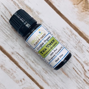 Tea Tree Essential Oil | Certified Organic Tea Tree Essential Oil | Melaleuca alternifolia | 100% Pure Therapeutic Grade Essential Oils