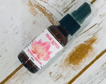 Pink Lotus Natural Perfume | 100% All Natural Fragrance for Women ~ with Rose Quartz Crystal Chips and Angelic Light Energy Infused