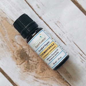 Citronella Essential Oil, Certified Organic, 100% Pure, Undiluted, Therapeutic Essential Oil, Cymbopogon winterianus, GCMS Purity Tested