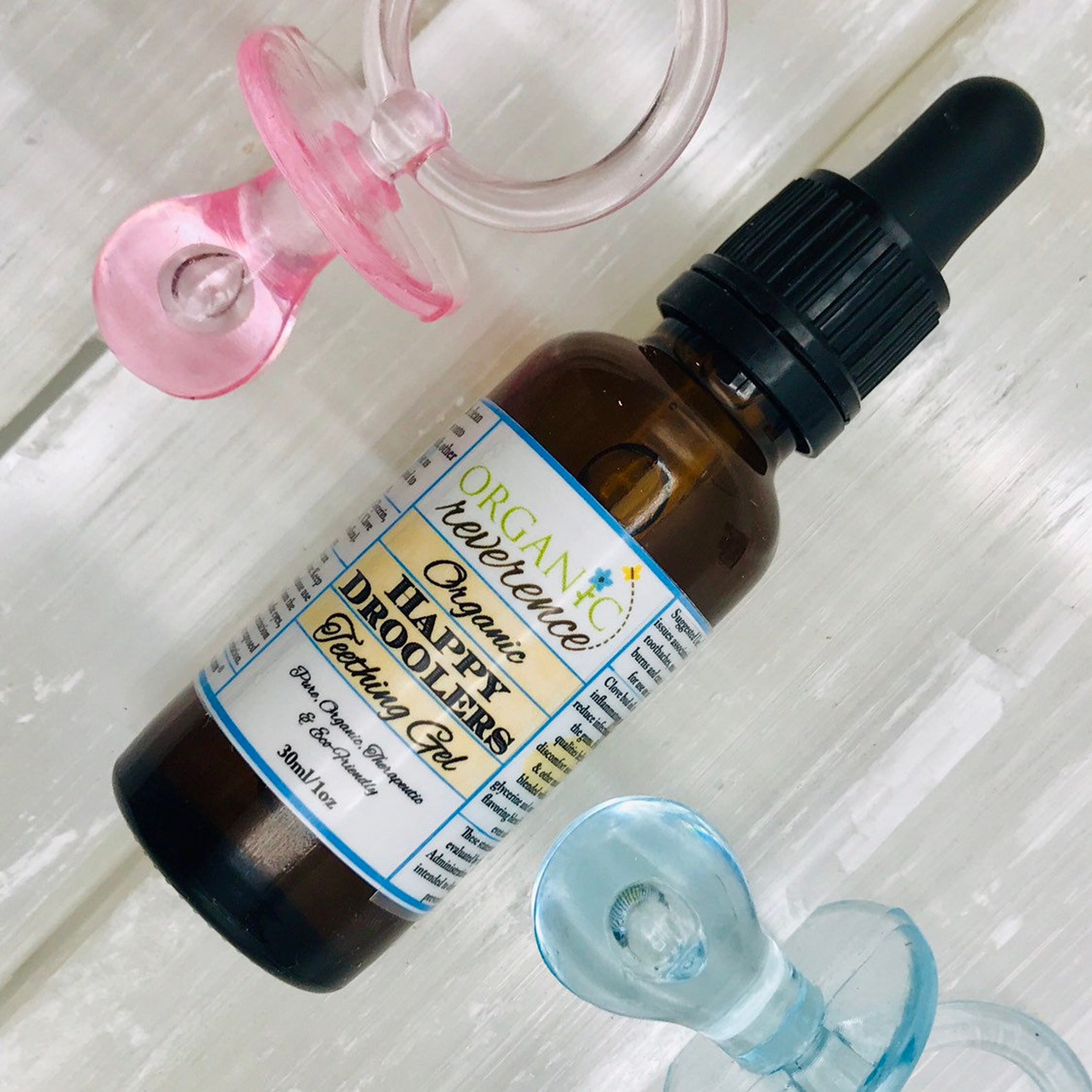 Happy Droolers ORGANIC TEETHING Gel for Babies 3 Months Natural