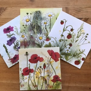 Lot de 4 cartes carrées C
