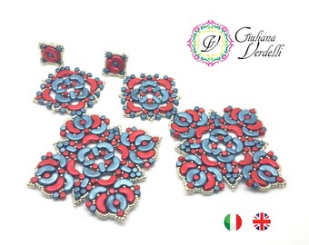 TUTORIAL Kolczyki Alhambra z Arcos par Puca, Minos Par Puca, Ios par Puca, Rocaille. Dwie wersje. Tkanie koralików.