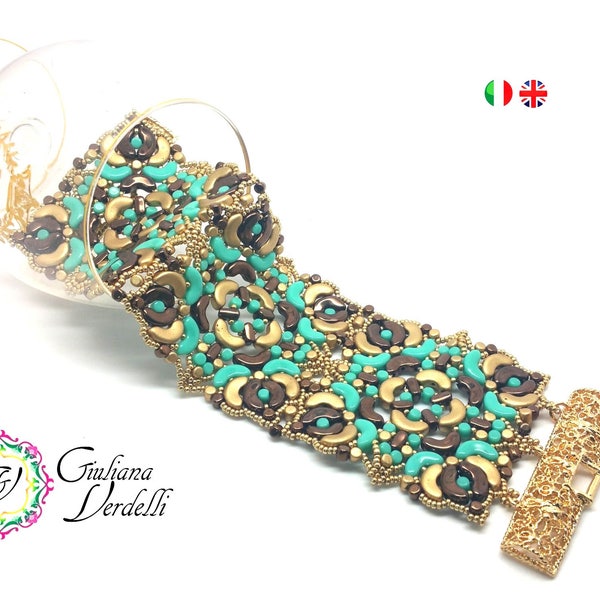 Alhambra Bracelet TUTORIAL with Arcos Minos Ios par Puca, Seed Beads. Beadweaving.