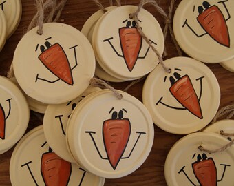Snowman Ornament, Christmas Ornament, Snowman Lids, Hand Painted Snowmen, Christmas Tree Ornaments, Upcycled Ornaments, Jar Lids, Snowmen