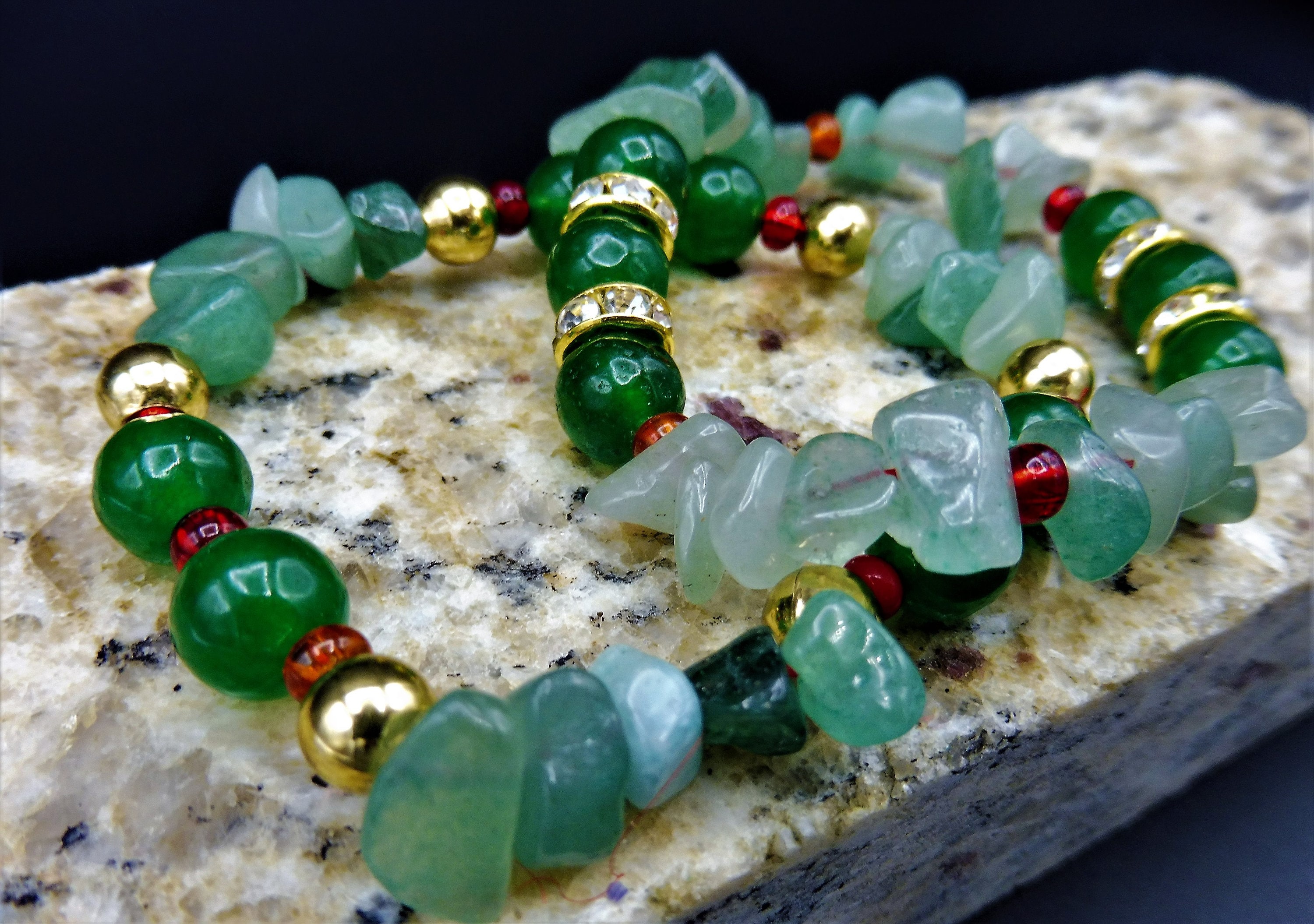 Jade Bracelet Stack Jade Stretch Bracelet Amazonite Etsy