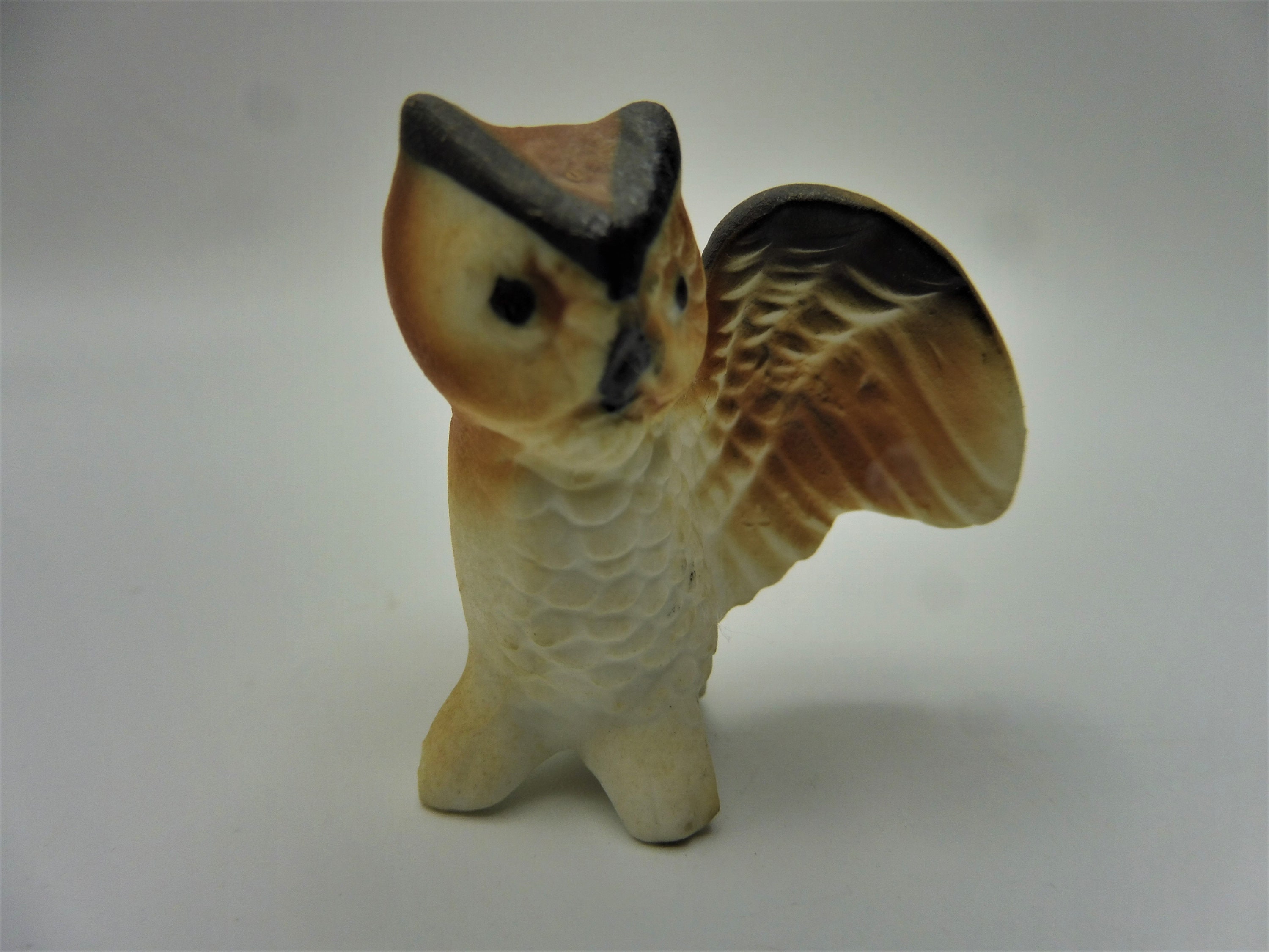 Vintage Miniature Owl Figurines Vintage Owl Figurines Tiny Etsy