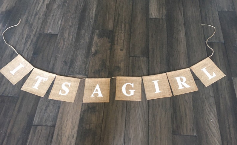 It\u2019s a Girl Sign It\u2019s a Girl Banner Girl Baby Shower Baby Girl Burlap It\u2019s a Girl Burlap Banner Girl Sign