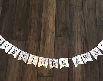 Little Adventure Awaits Banner, Little Adventure Awaits, Small Adventure Banner, Travel Theme Banner, Adventure Awaits Sign