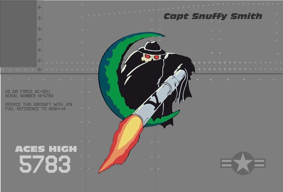 AC-130J Ghostrider V Gunship Aircraft Nose Art Panel - Etsy