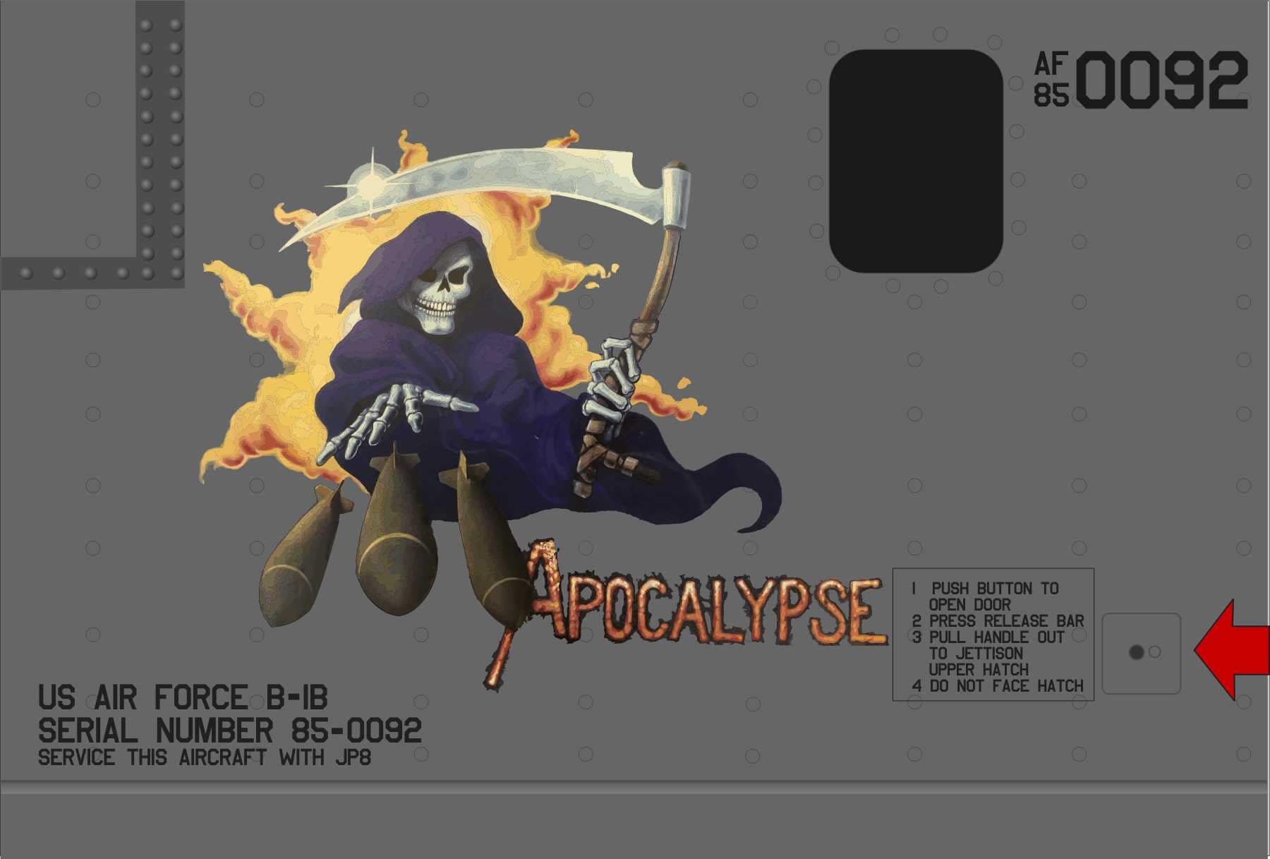 B-1 Bomber Aircraft Nose Art Panel Apocalypse 10x16 - Etsy