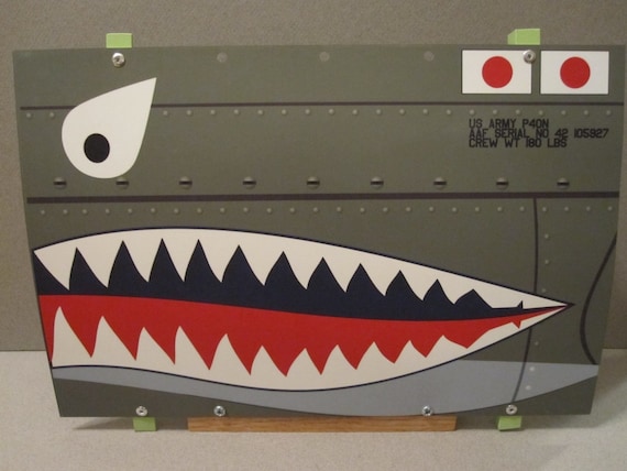 P-40 Flying Tigers Aircraft Nose Art Panel WWII - Etsy