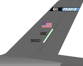 KC-10 tanker aircraft tail flash panel Travis AFB