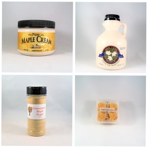 Ahorn Geschenkbox - Enthält Ahorn Süßigkeiten, Ahorncreme, Ahornzucker und reinen Ahornsirup