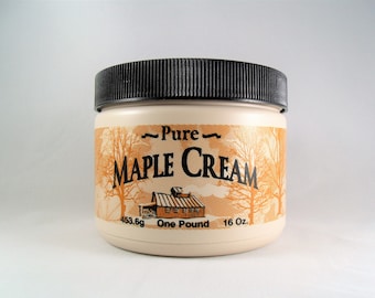 Maple Cream, 1 Lb. - Maple Butter - Creamy Maple Spread - Made only with Pure Maple Syrup