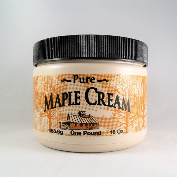 Maple Cream, 1 Lb. - Maple Butter - Creamy Maple Spread - Made only with Pure Maple Syrup