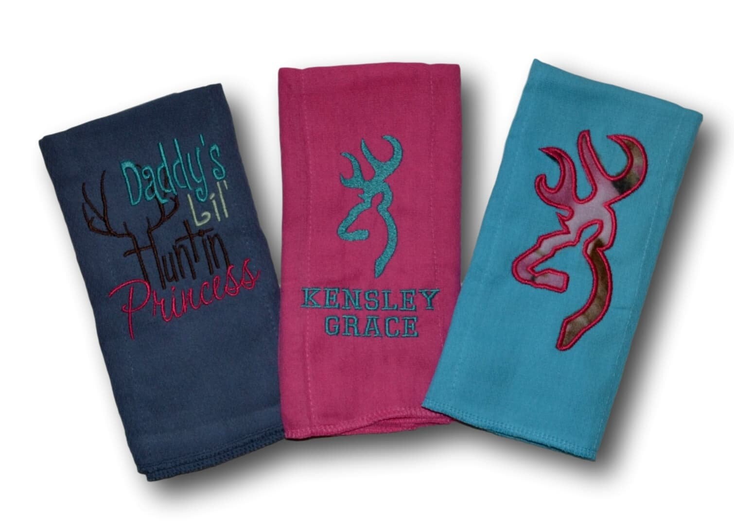 Burp Cloths for Girl, Set of 3 Burp Cloths, Baby Gift Set ...
