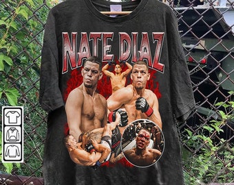 Vintage 90s Graphic Style Nate Diaz T-Shirt - Nate Diaz vintage Sweatshirt - Mixed Martial Artist Tee For Man and Woman Unisex Shirt