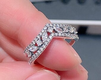 Sterling Silver Double Marquise Shape Ring DiamondJewelryNY Rings Sterling Silver Double Marquise Shape Ring DiamondJewelryNY Rings