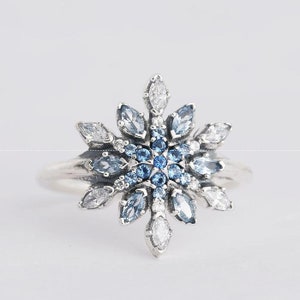 Pandora Sparkling Snowflake Double Ring 