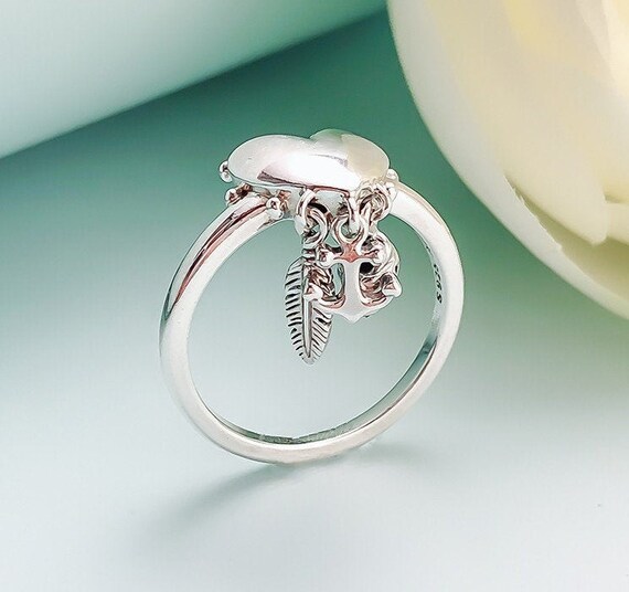 925 Sterling Silver Spiritual Symbols Rings Woman Jewelry Size 50,52,54,56,58MM