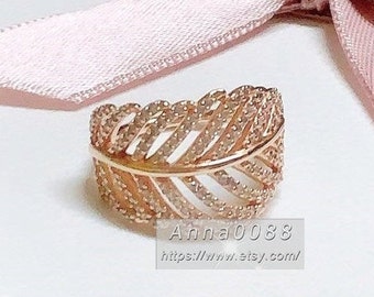 Feather Ring Rose Gold - Etsy