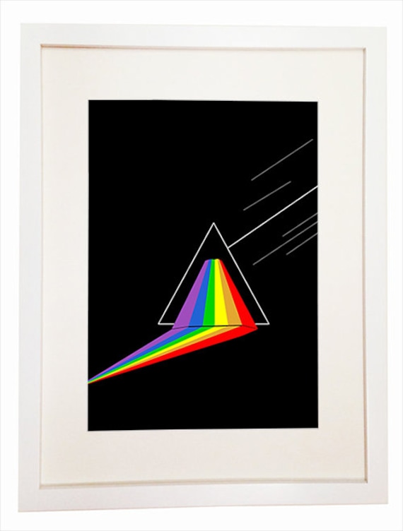Pink Floyd Poster, The Dark Side of the Moon, art print by Posterography