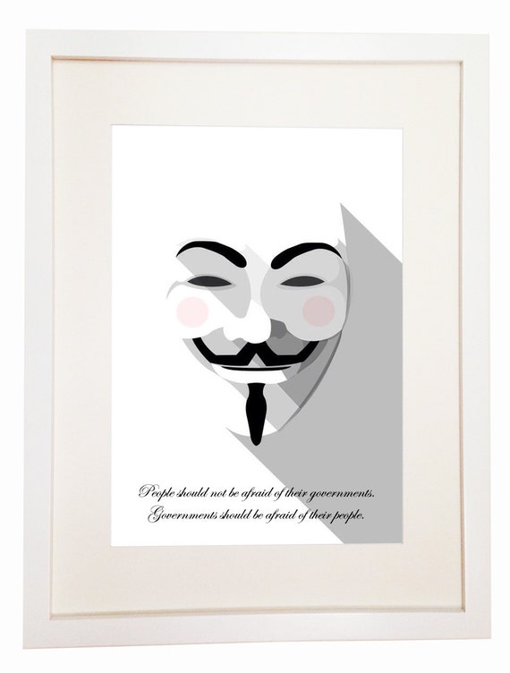 Anonymous Hacker Mask - Guy Fawkes Mask - Posters and Art Prints