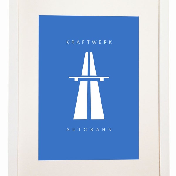 Kraftwerk - Autobahn - poster wall picture German electronic music band minimalistic and strictly electronic