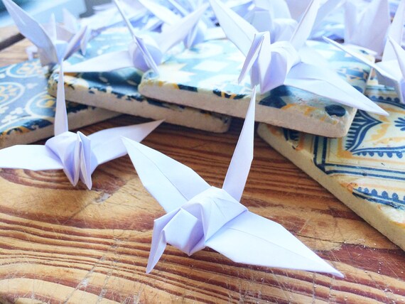 Wedding Special Origami Paper Crane 1000 White Origami Birds Folded Paper Birds Wedding Decoration Wedding Favours Baby Shower
