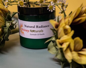 Natural Radiance All Natural (cold pressed and organic raw ingredients) Body Butter that softens, soothes and heals rough dry skin.