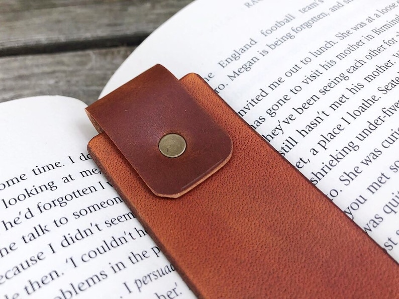 Personalized Custom Leather Bookmark Father's Day Leather 3rd Anniversary Mothers Day Teacher Present Retirement Gift image 7