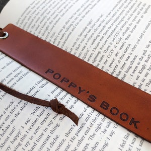 Personalized Name Leather Bookmark Father's Day Mother's Day Gift Anniversary Grandparent Custom Present Teacher Retirement Gift image 8
