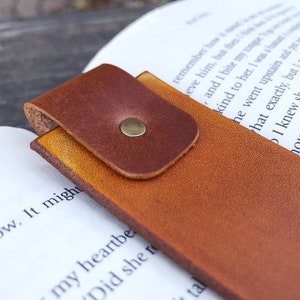 Personalized Name Leather Bookmark Father's Day Mother's Day Gift Anniversary Grandparent Custom Present Teacher Retirement Gift image 4