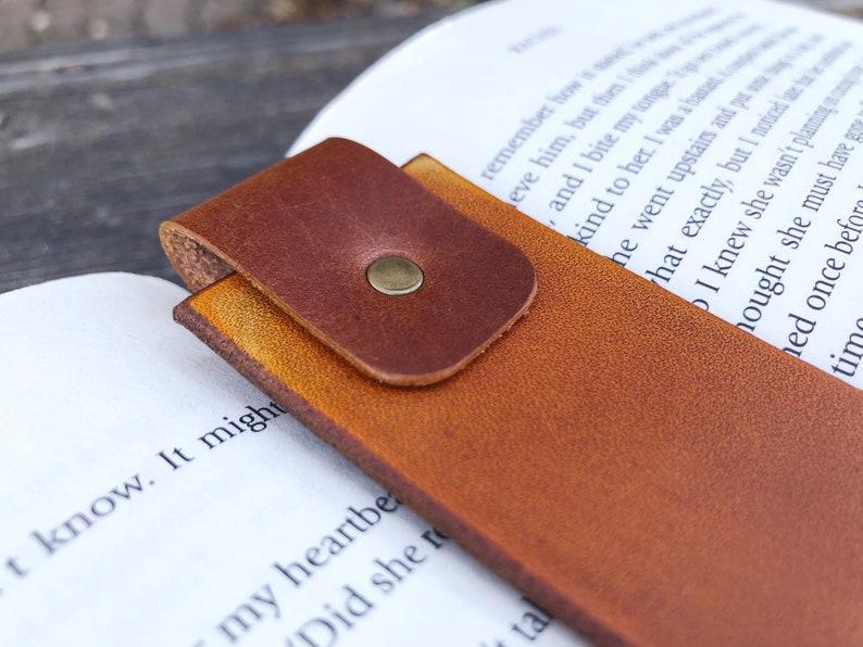 Personalized Name Leather Bookmark Father's Day Mother's Day Gift Anniversary Grandparent Custom Present Teacher Retirement Gift image 4